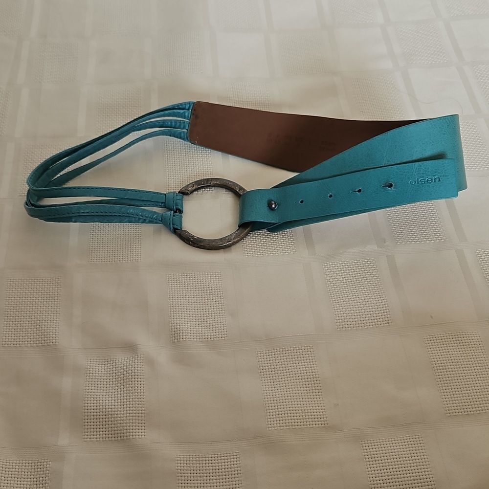 HOST PICK Olsen Europe Vintage 100% Synthetic Buckle Belt 8 Blue